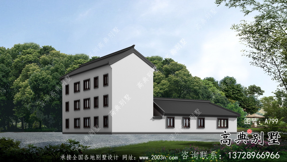 新中式別墅自建新農(nóng)村三層工程建筑工程圖紙整套