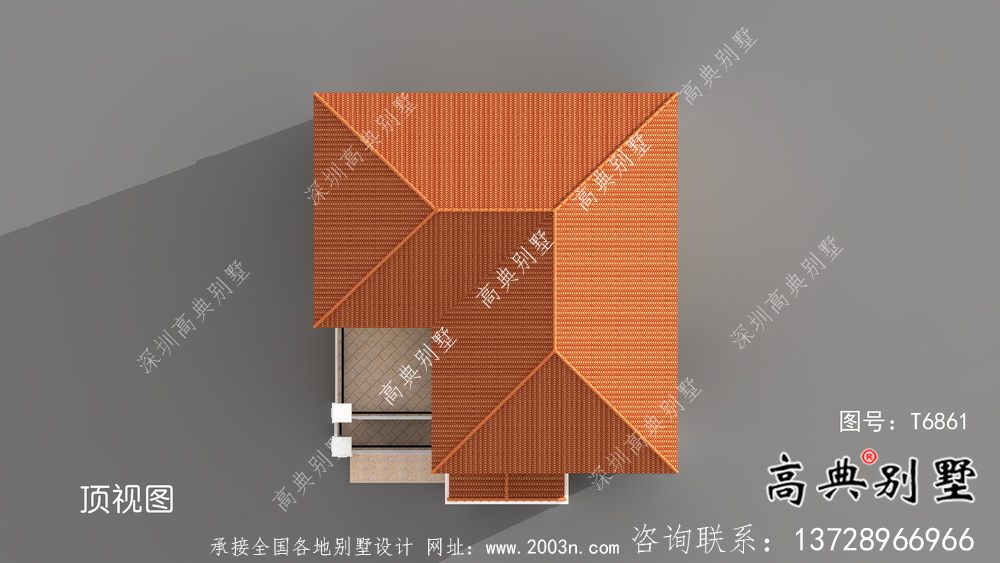 外觀簡易帶車庫歐式風格住宅建筑設計圖