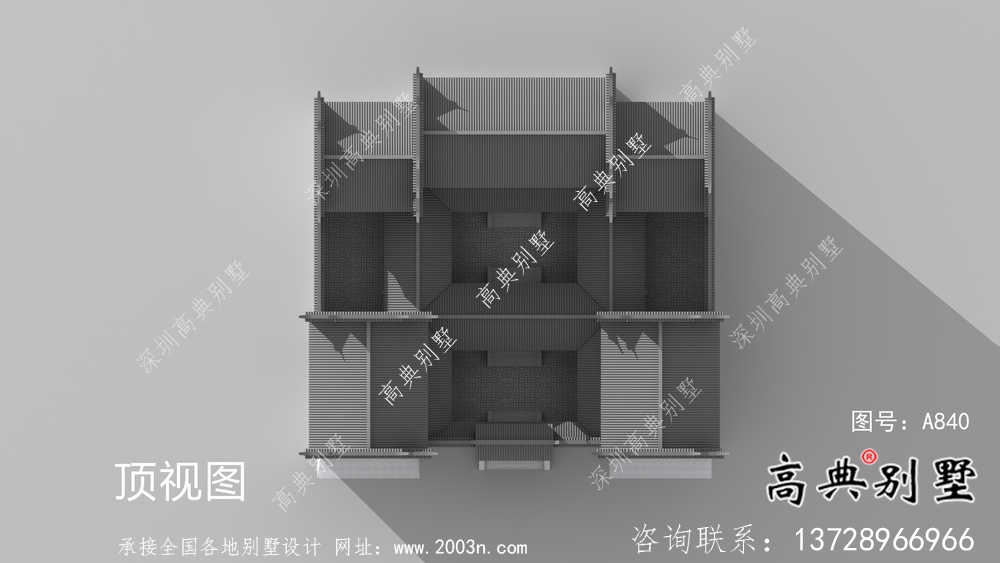 新中式二層鄉(xiāng)村徽派別墅設計圖紙