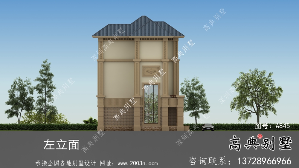 農(nóng)村歐式四層別墅自建設(shè)計(jì)效果圖紙全套