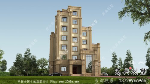 簡歐風格美觀大方六層新農(nóng)村建設(shè)別墅