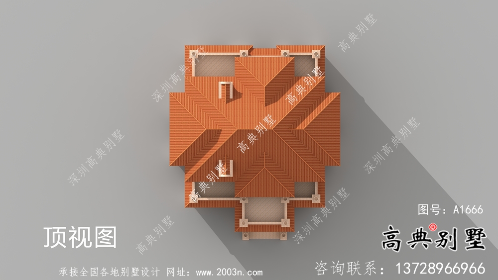 農(nóng)村四層歐式自建別墅成套施工效果圖