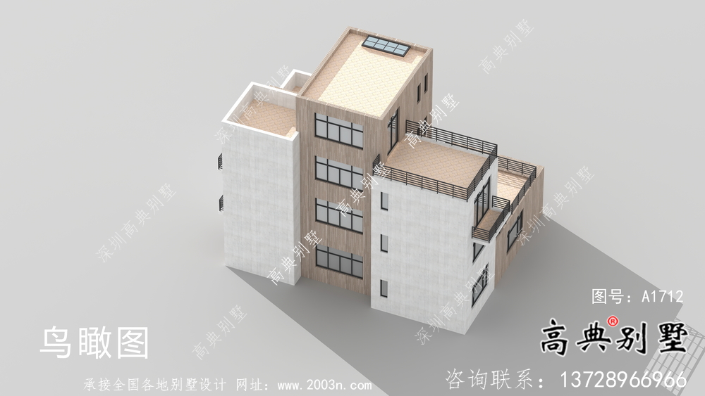 自建三層現(xiàn)代風別墅設(shè)計圖紙及施工圖