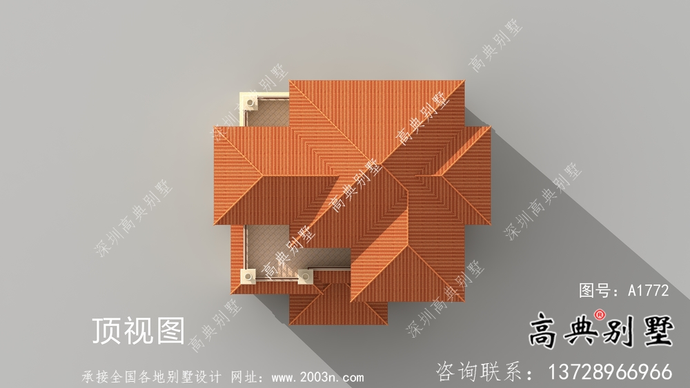 奢華歐式古典四層自建別墅設(shè)計實際效果工程圖紙