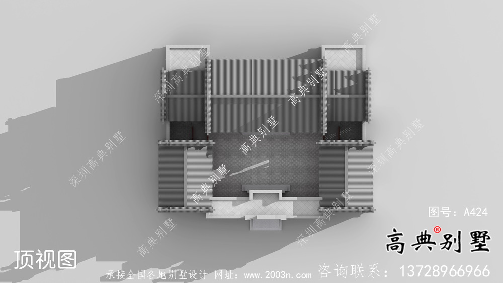 實(shí)用單層新農(nóng)村院子別墅設(shè)計(jì)效果圖