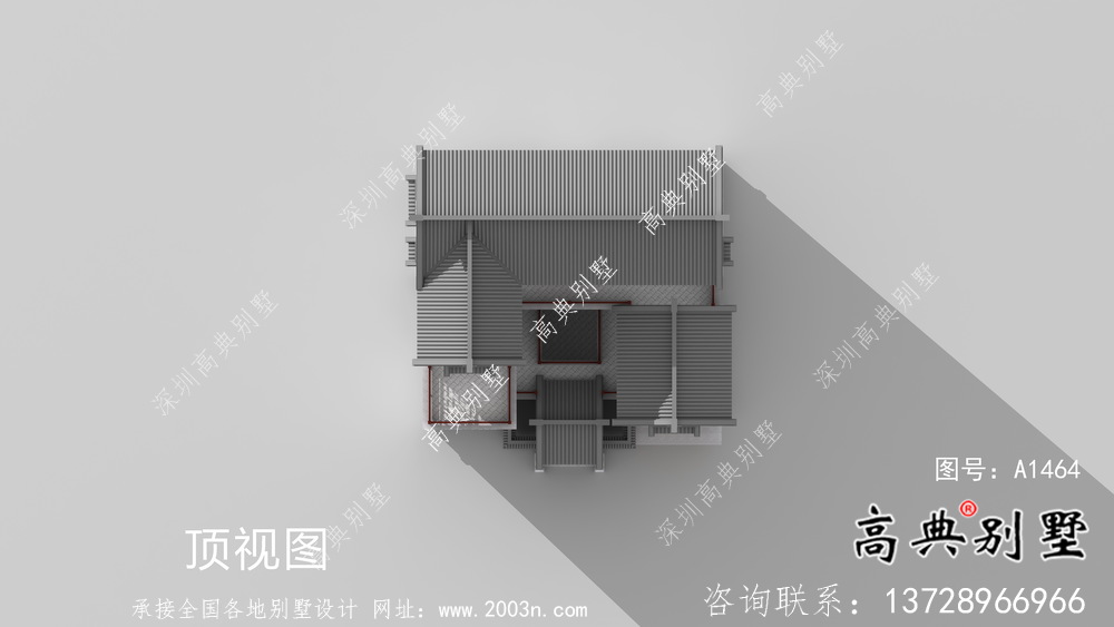 大型新中式三層別墅建筑方案設(shè)計(jì)帶效果圖