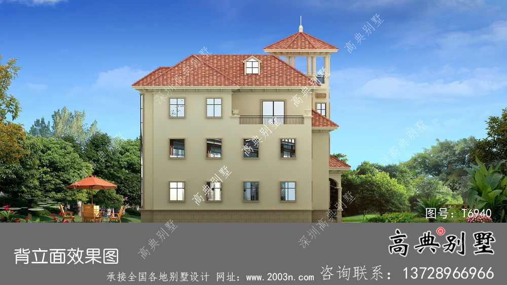 三層意大利風(fēng)格住宅建筑設(shè)計(jì)方案圖