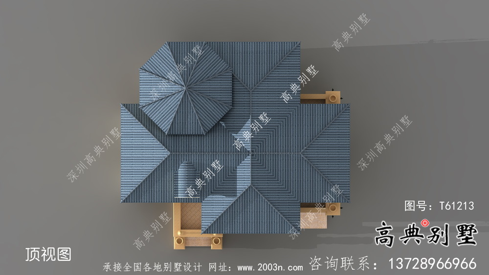 歐式二層別墅外觀設(shè)計效果圖大全