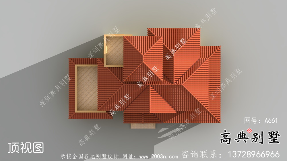 地中海風(fēng)格三層歐式別墅外觀設(shè)計(jì)圖