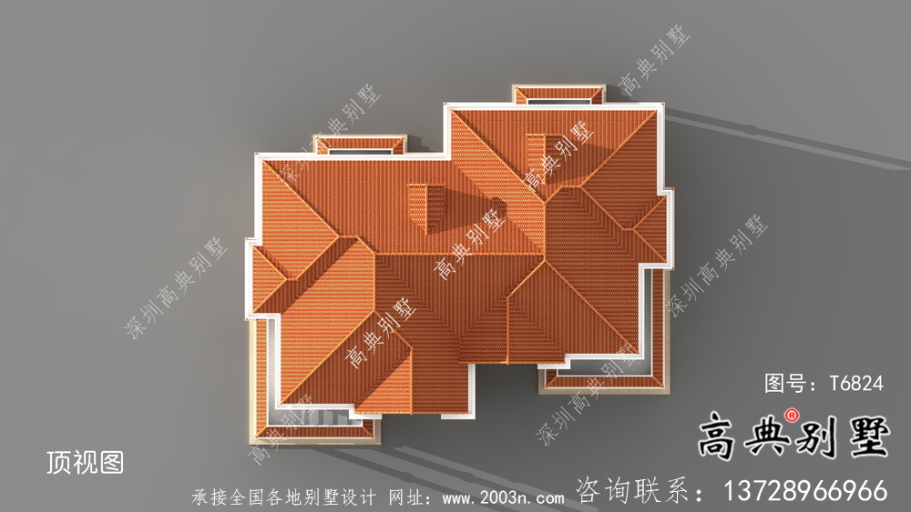 農(nóng)村自建雙拼建筑設(shè)計(jì)圖，包括別墅外觀效果圖