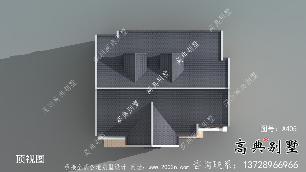 農(nóng)村簡歐兩層別墅帶車庫設(shè)計(jì)效果圖