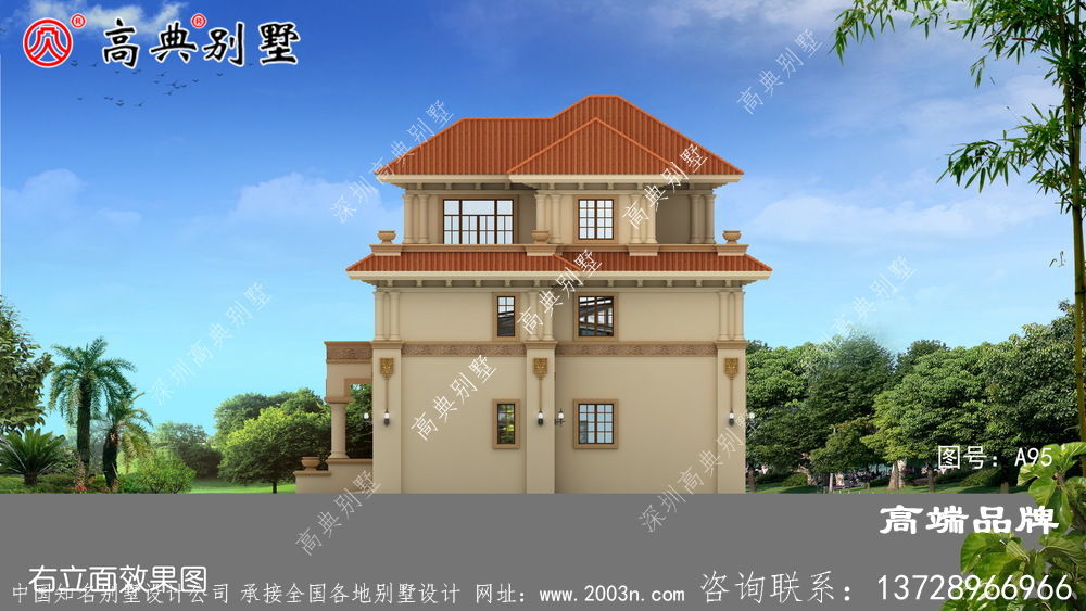 歐式三層自建住宅設(shè)計(jì)圖