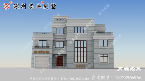 現(xiàn)代歐式風格自建別墅設(shè)計圖，建筑非